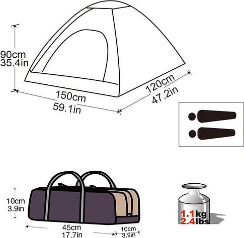 Треккинговая палатка KingCamp Dome Junior [KT3034]