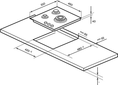 Варочная панель LEX GVG 431 BBL