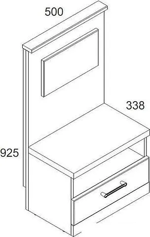 Тумба Anrex Jagger 1S Дуб Монастырский/Черный