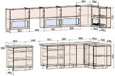 Готовая кухня Интерлиния Мила Матте 1.5x3.5 Б правая (слоновая кость/мята/травертин серый) Готовая кухня Интерлиния Мила Матте 1.5x3.5 Б правая (слоновая кость/мята/травертин серый)