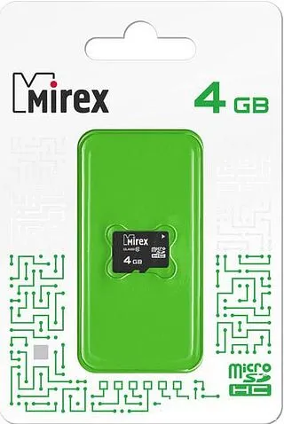 Карта памяти Mirex microSDHC 13612-MC10SD04 4GB