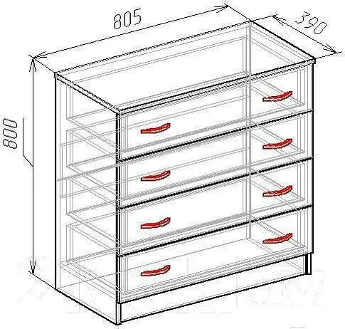 Комод Мебель-класс Бонн (венге/дуб шамони)