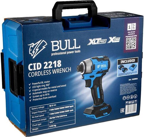 Винтоверт Bull CID 2218 1329954 (с 2-мя АКБ, кейс)