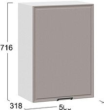 Шкаф навесной Трия Белладжио 1В5 (белый/софт капучино)