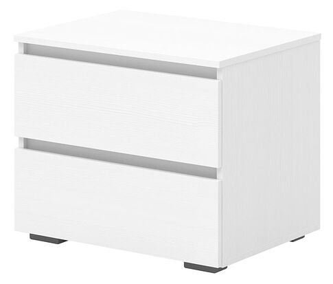 Тумба Кортекс-мебель Бари 60 2ш (белый/белый/белый)
