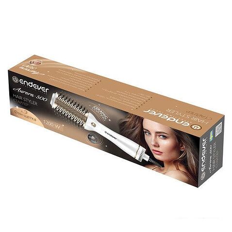 Фен-щетка Endever Aurora-500 (белый)