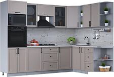 Готовая кухня Интерлиния Тренд 1.88x2.8 ВТ правая (луна/луна/бискайская сосна) Готовая кухня Интерлиния Тренд 1.88x2.8 ВТ правая (луна/луна/бискайская сосна)