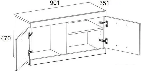 Тумба Anrex Oskar 2D Дуб Санремо