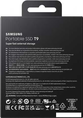 Внешний накопитель Samsung T9 4TB (черный)