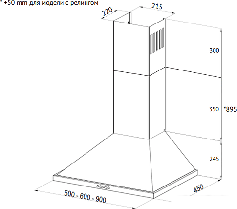 Кухонная вытяжка Korting KHC 6750 RB