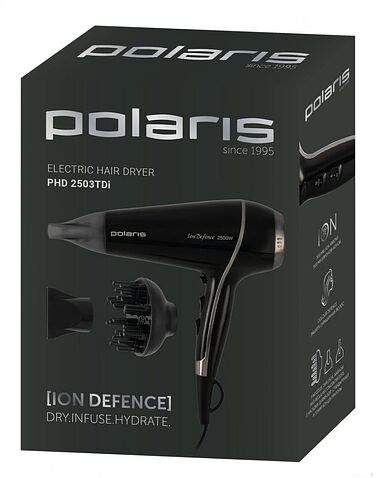 Фен Polaris PHD 2503TDi (черный)