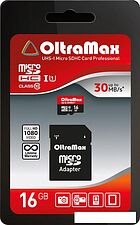 Карта памяти Oltramax Elite OM016GCSDHC10UHS-1-ElU1 microSDHC 16GB (с адаптером) Карта памяти Oltramax Elite OM016GCSDHC10UHS-1-ElU1 microSDHC 16GB (с адаптером)