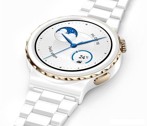 Умные часы Huawei Watch GT 3 Pro Ceramic 43 мм (белый/кожа)