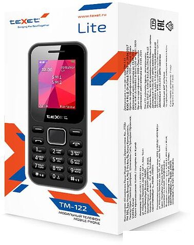 Мобильный телефон TeXet TM-122 (черный)