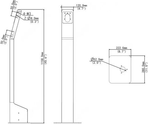 Аксессуар Uniview EP-S31-W-NB Пьедестал для напольного монтажа терминала распознавания лиц OET-213H-BTS1