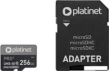 Карта памяти Platinet Pro 3 microSDXC PMMSDX256UIII 256GB + адаптер Карта памяти Platinet Pro 3 microSDXC PMMSDX256UIII 256GB + адаптер