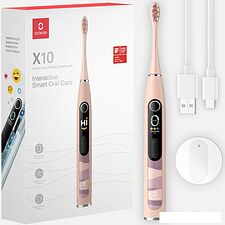 Электрическая зубная щетка Oclean X10 Smart Electric Toothbrush (розовый) Электрическая зубная щетка Oclean X10 Smart Electric Toothbrush (розовый)