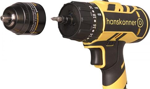 Ударная дрель-шуруповерт Hanskonner HCD1865I (с 2-мя АКБ, кейс)