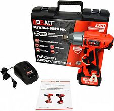 Гайковерт Brait BCIW20-4-400PU Pro 21.01.205.101 (с 1-им АКБ, кейс) Гайковерт Brait BCIW20-4-400PU Pro 21.01.205.101 (с 1-им АКБ, кейс)