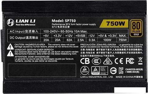 Блок питания Lian Li SP750 G89.SP750B.00EU