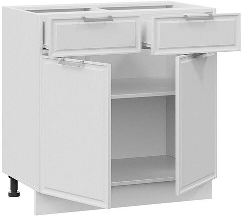 Шкаф напольный Трия Белладжио 1Н8Я1 (белый/фон белый)