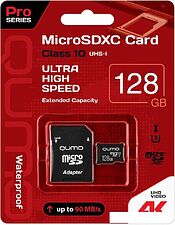 Карта памяти QUMO microSDXC QM128GMICSDXC10U3 128GB