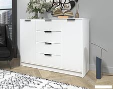 Тумба Интерлиния Концепт КТ-Т140 (белый платинум/белый платинум)