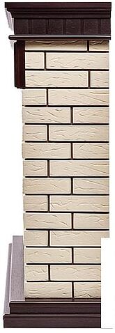 Портал Firelight Bricks 30 (камень бежевый/шпон темный дуб)