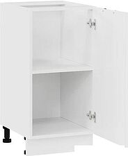 Шкаф напольный Трия Гренада с одной дверью 1Н4 (белый/холст белый)