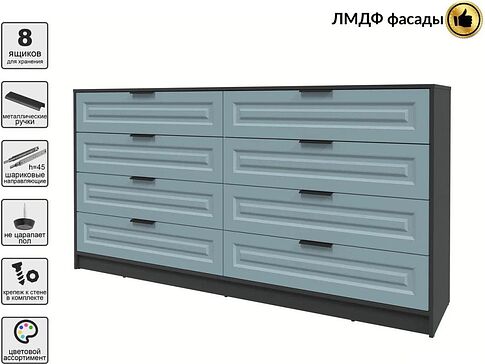 Комод Интерлиния Концепт КТ-К197 Деко (антрацит/океан)