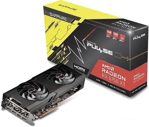 Видеокарта Sapphire Pulse Radeon RX 6750 XT 12GB 11318-03-20G