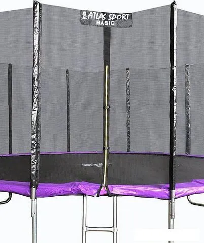 Батут Atlas Sport 490 см - 16ft Basic (с лестницей, внешняя сетка, сливовый)