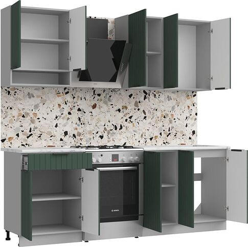 Готовая кухня Arvento АНТА-плюс 1.6м (зеленый)