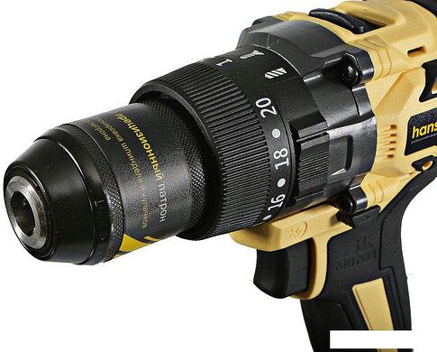 Ударная дрель-шуруповерт Hanskonner HCD18165BLI (с 2-мя АКБ, кейс)