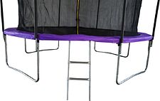 Батут GoUP Elite 12FT (с сеткой и лестницей, фиолетовый)