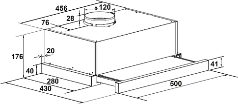 Кухонная вытяжка LEX Hubble 500 (черный)