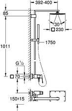 Душевая система Grohe Euphoria Cube XXL System 230 [23147001]