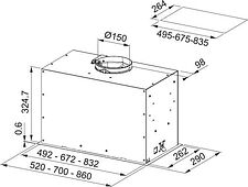 Кухонная вытяжка Franke FBFP BK MATT A52 KL 305.0665.391 Кухонная вытяжка Franke FBFP BK MATT A52 KL 305.0665.391