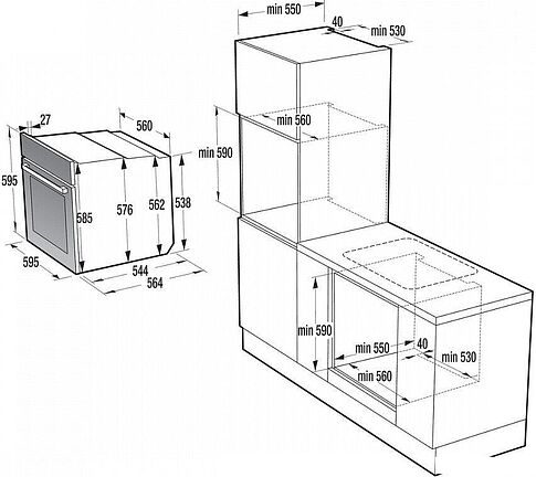 Электрический духовой шкаф Gorenje BP6138B