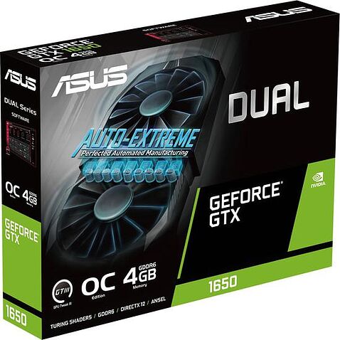 Видеокарта ASUS Dual GeForce GTX 1650 OC Edition 4GB GDDR6 EVO DUAL-GTX1650-O4GD6-P-EVO