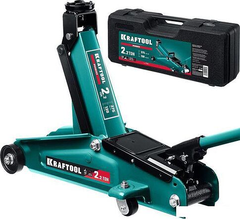 Подкатной домкрат KRAFTOOL Rigid 43452-2-K 2.2т (кейс)