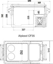 Компрессорный автохолодильник Alpicool CF35 (без адаптера 220В) Компрессорный автохолодильник Alpicool CF35 (без адаптера 220В)