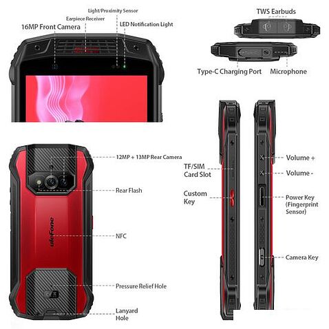 Смартфон Ulefone Armor 15 (голубой)