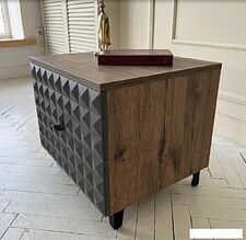 Консольный стол Shtabe Simple 7003 эко (графит/дуб веллингтон/черный)