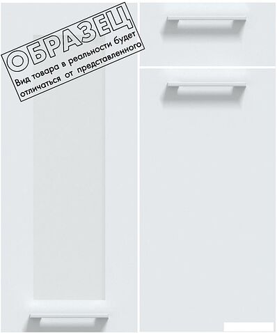 Готовая кухня Интерлиния Мила Gloss 1.68x2.6 левая (белый глянец/графит софт/травертин серый)