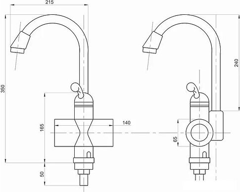 Проточный электрический водонагреватель-кран Mixline WH-001 (белый)