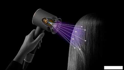 Фен Dyson HD16 Supersonic Nural Straight+Wavy (евровилка, керамический абрикосовый/топаз)