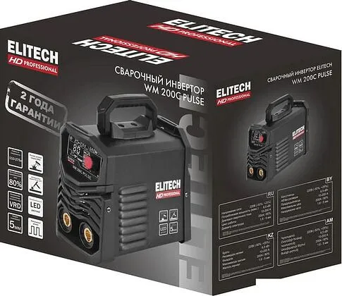 Сварочный инвертор ELITECH HD Professional HD WM 200C PULSE