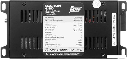 Автомобильный усилитель AMP Micron 4.80