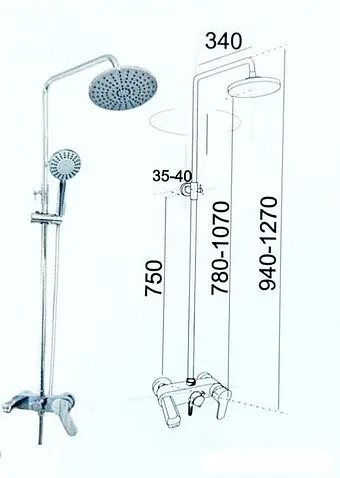 Душевая система  ЦС Гармония №2 D200 ДС0001-9
